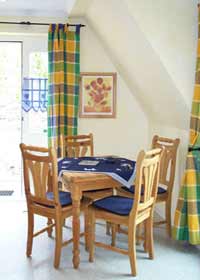 Essbereich der Ferienwohnung Reblaus 3